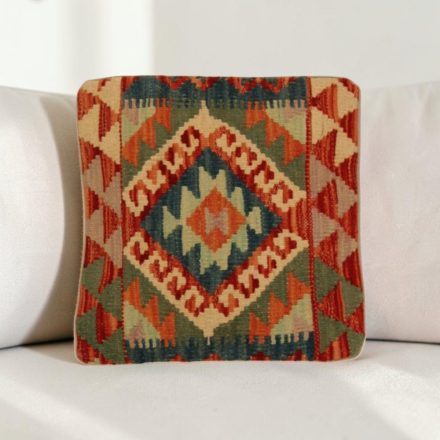 Kilim párnahuzat 40x40 kézi készítésű etnikai párna