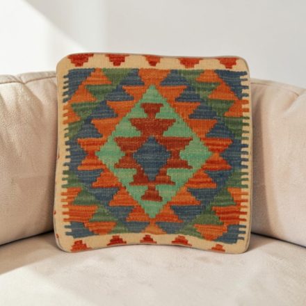 Kilim párnahuzat 40x40 kézi készítésű etnikai párna