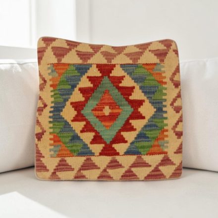 Kilim párnahuzat 40x40 kézi készítésű etnikai párna