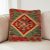 Kilim párnahuzat 40x40 kézi készítésű etnikai párna