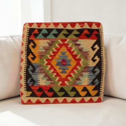 Kilim párnahuzat 40x40 kézi készítésű etnikai párna