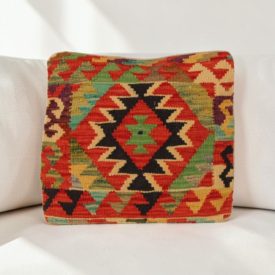 Kilim díszpárna 40x40 kézi szövésű párnahuzat