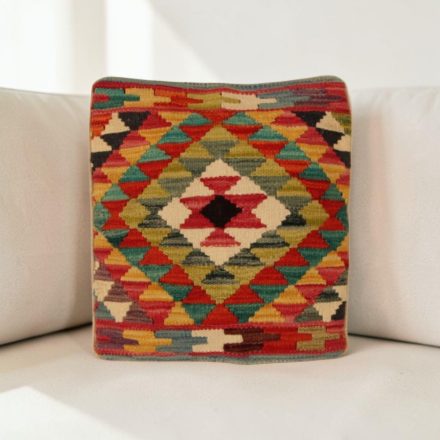 Kilim párnahuzat 45x45 kézi készítésű etnikai párna