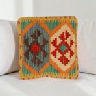 Kilim párnahuzat 40x40 kézi készítésű etnikai párna