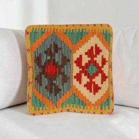 Kilim díszpárna 40x40 kézi szövésű párnahuzat