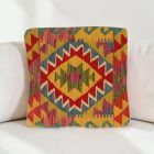 Kilim párnahuzat 40x40 kézi készítésű etnikai párna