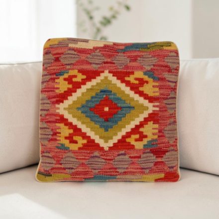 Kilim párna 45x45 kézi készítésű etnikai párnahuzat