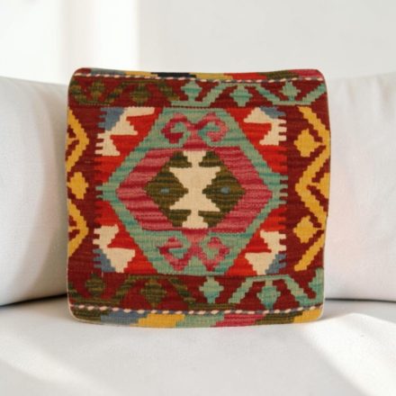 Kilim párna 40x40 kézi készítésű etnikai párnahuzat