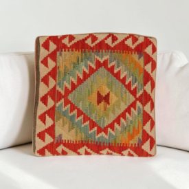 Kilim díszpárna 40x40 kézi szövésű párnahuzat