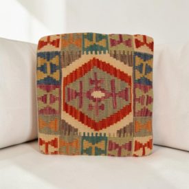 Kilim párna 40x40 kézi szövésű párnahuzat