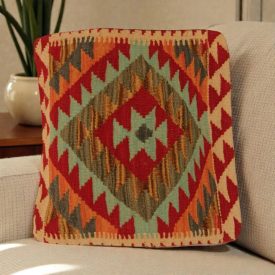 Kilim párnahuzat 50x50 kézi szövésű díszpárna