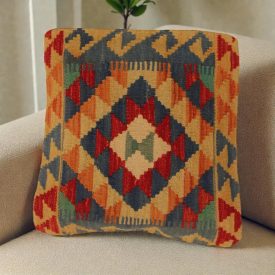 Kilim díszpárna 50x50 kézi szövésű párnahuzat
