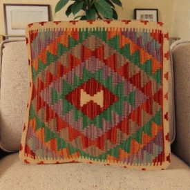 Kilim párna 50x50 kézi szövésű párnahuzat